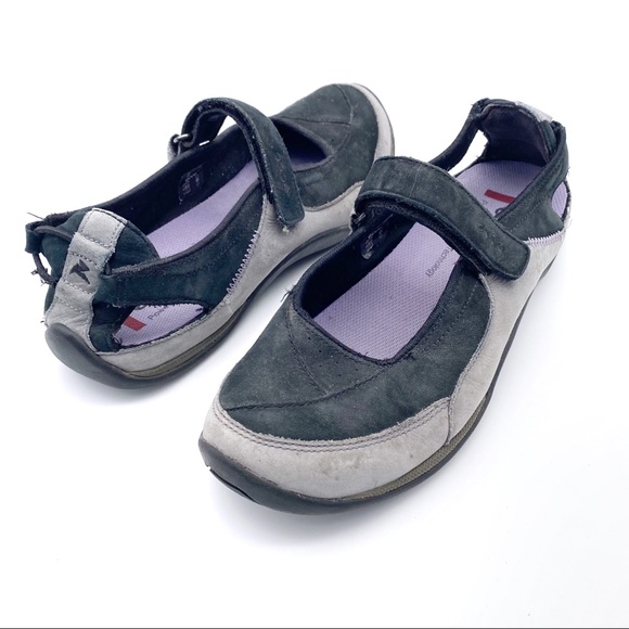 Ecco Shoes - Ecco Gray Mary Jane Flats Walking Shoes Size 7-7.5